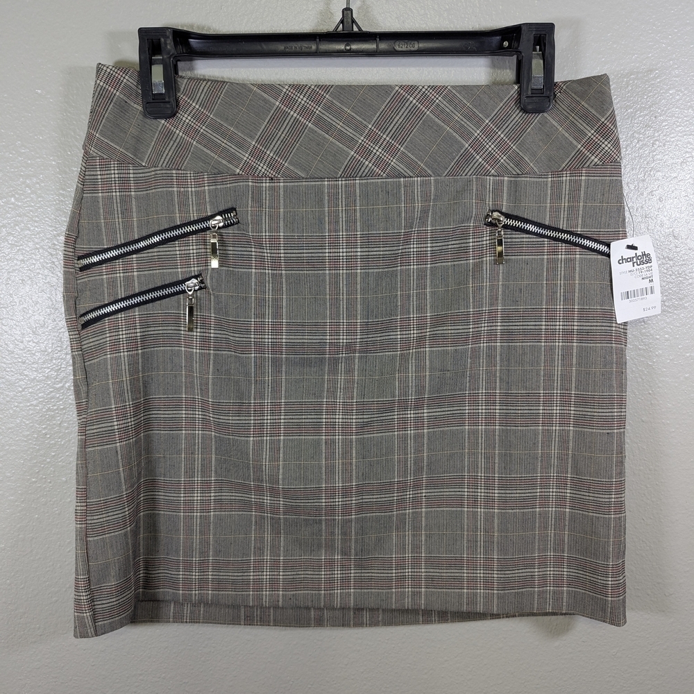 Charlotte Russe Black and Brown Mini Pencil Skirt